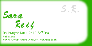 sara reif business card